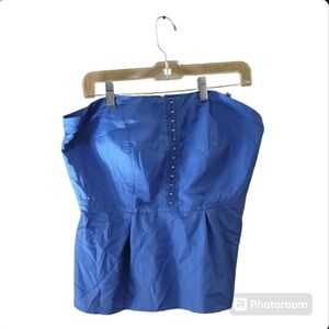 Eloquii Plus Size 14W Strapless Blue Top NWOT Party/Cocktail Blouse